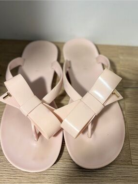 Ted Baker Pale Pink Bow Jelly Sandals